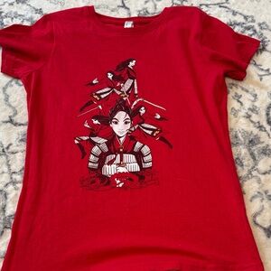 Women's Red Graphic Tee